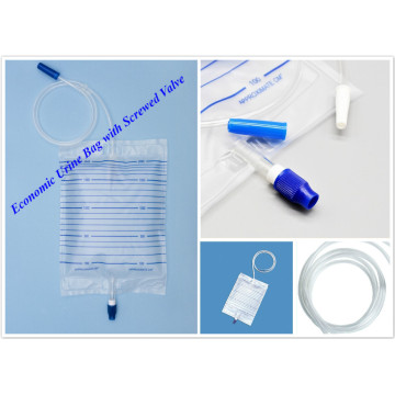 Sac d&#39;urine jetable en plastique à usage médical hospitalier