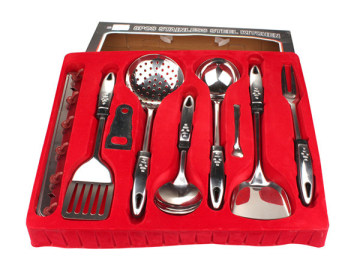 Stainless Steel Kitchen Accessory Set with Collection Tray