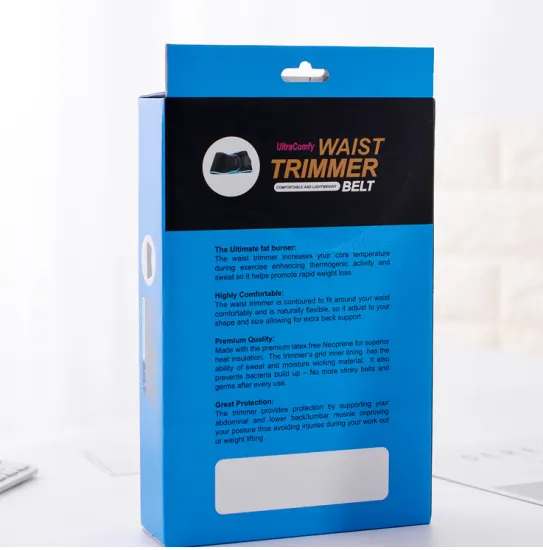 Gym Protective Belt Packaging Box Full Color Box with Hanger