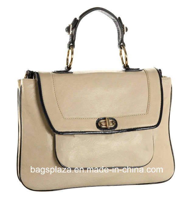 Leisure Laptop Bags, Fashion Computer Bags, Leather PU Handbags, Beige PU Bags (A3009)