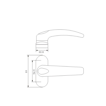 La maniglia con serratura multipunto si riferisce alla larghezza