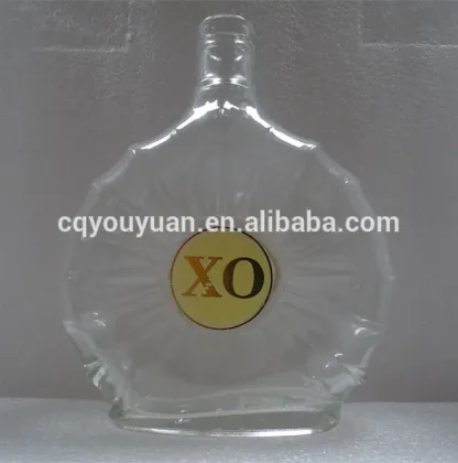 Super Flint Glass Flat Xo Bottle Glass Voss Glass Bottles 750 ML
