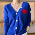 All wool knitted cardigan ladies