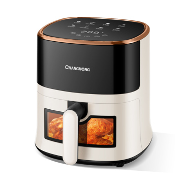 Commercial Fryer Machine with Temperature Control, View Window, Timer, and Air Fryer