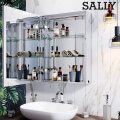 SALLY Armarios con espejo LED de almacenamiento de pared para baño