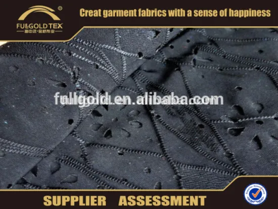 High Quality Black DTY New Design Jacquard Punching Fabric For Summer Garment