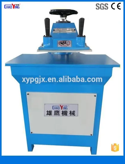 hydraulic swing arm munual hand cutting press machine
