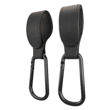 Premium Leather Stroller Hook Clips - Secure Baby Gear