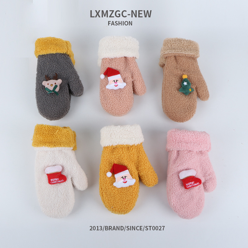 New winter 2019 Christmas cartoon plush gloves (1)