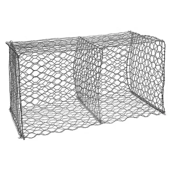 Hexagonal Gabion Net: 2x1x1 Wire Mesh Basket for River Protection