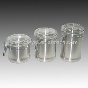 Seal cover stainless steel canister set