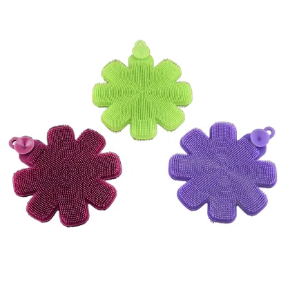 Flower Style Stay Clean Scrubber Sponge
