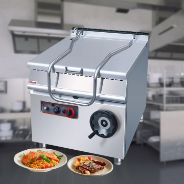 Stainless Steel Gas Tilting Braising Boiling Pans - 60 L Capacity for Sale