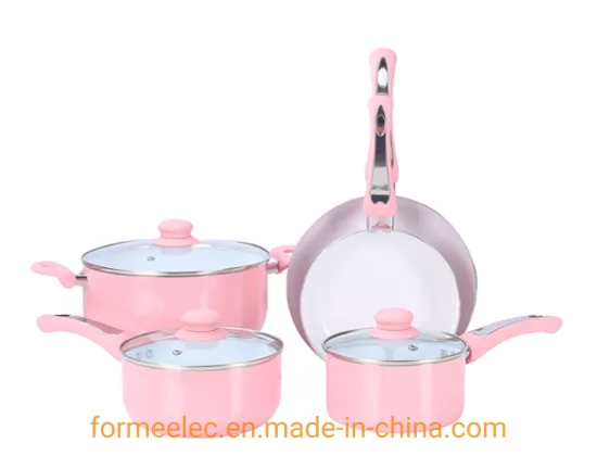 Double Layers Bottom Cookware Set 8 Pieces Set Saucepan Fry Pan Saucepot Casserole