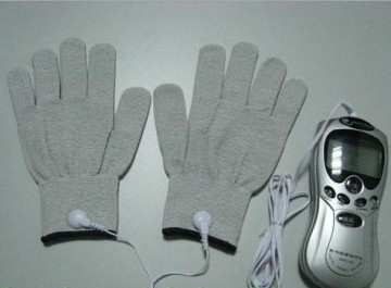 Conductive pulse massager gloves fit for digital therapy massagers