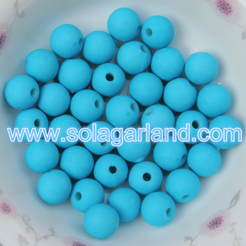 8MM Rubberized Acrylic Beads