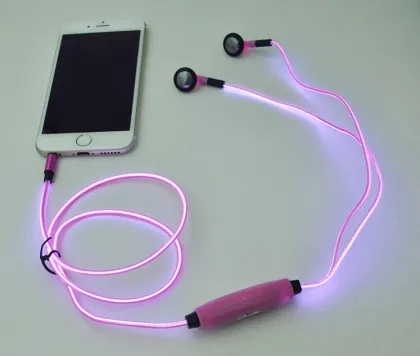 fashion cool el wire earphone el glowing earphone el earphone