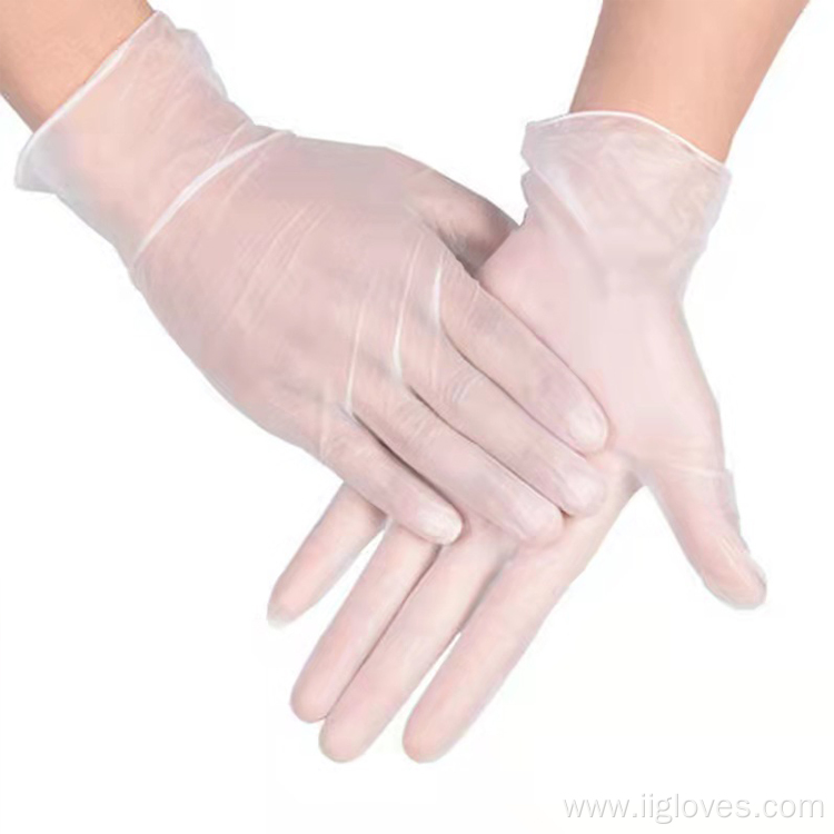 White Clear Vynile Glove Vinyl Disposal PVC Gloves