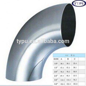 Hot sell!!!!4 inch stainless steel 90 degree elbow