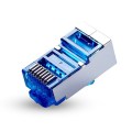 Color Cat6/Cat7 RJ45 Conector Escudo de níquel