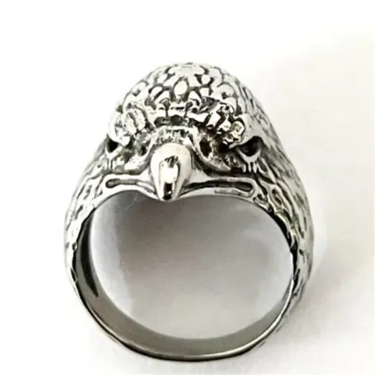 Yiwu Aceon Stainless Steel 3D Eagle Head Ring