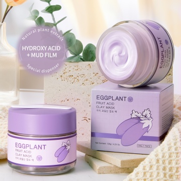 Wholesale Eggplant Mud Cream Mask 120g - Deep Clean Exfoliator for Sensitive Skin