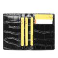 Crocodile Textured Synthetic Leather Slim card holder wallet