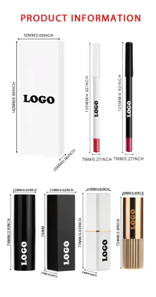 Private Label Vegan Matte Lipstick and Lipliner Kit - Waterproof Brown