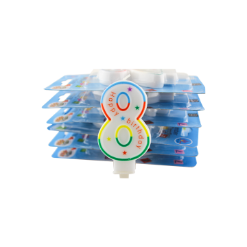 7cm Yükseklik 0-9 Tam Set Baskılı Mum