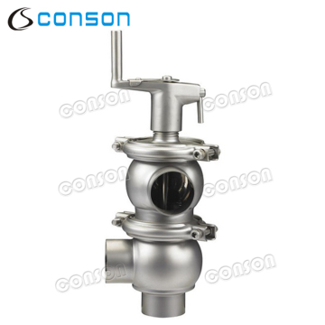 Stainless steel manual divert valve