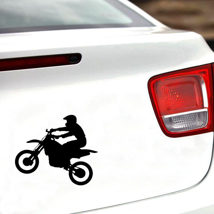 Car window truck outdoor sticker simple dirtbike dirt rider jumps rider Car Accessories