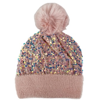 High Quality Custom Pink Fur Pom Pom Beanie - Wholesale Winter Hats