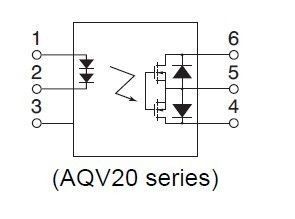 Aqv201a   He (high-function economy) type [1-channel (form a) type] Relay Panasonic Low Signal Relays Dip