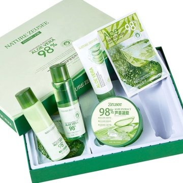 Private Label 5-Piece Moisturizing Acne Whitening Aloe Vera Facial Care Kit