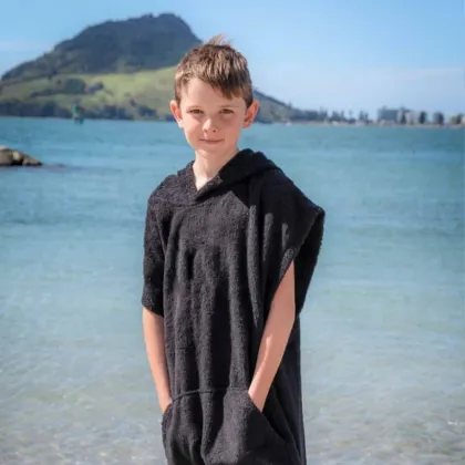 soft absorbent cotton kids poncho beach towel