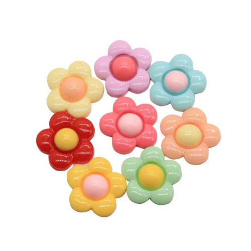 Ciondolo fiore in resina kawaii cabochon flatback girasole accessori artigianali fai da te perline fermagli per capelli ornamento per cassa del telefono