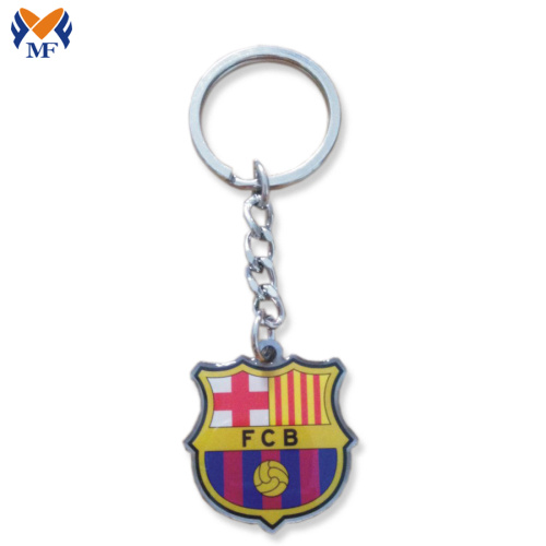 Metal custom design printing keychain with charms