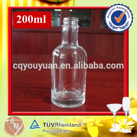 high grade hand sanitizer 20cl small high flint clear glass bottle 200ml with pump