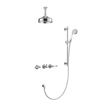 Shower set for concealed installation double lever