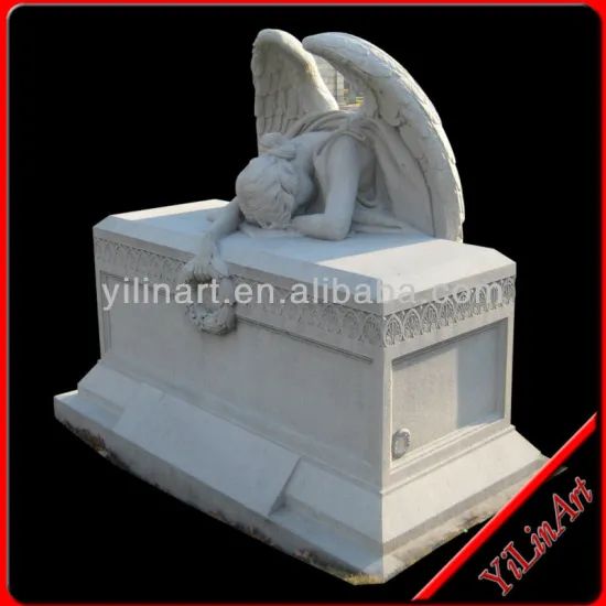 Antique Excellent Carved Stone Marble Cemetery Statues