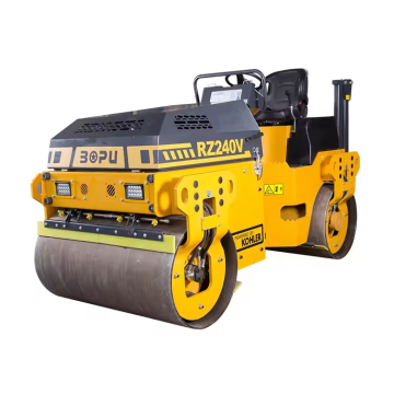 Hydraulic Vibrating Road Roller: Drivable Mini Double Drum Compactor Machine with Water-Cooled Engine