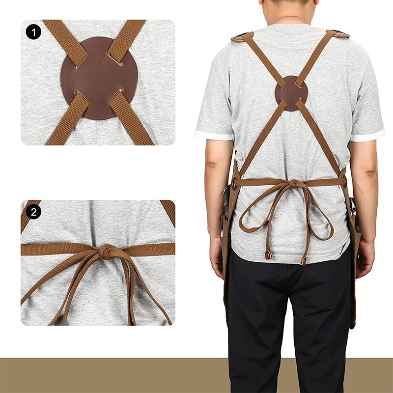 Straps Cross Back Canvas Apron