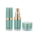 Vacío 20ml Luxury Green Gold Cosmetics Bottles 5G 10G 15G 20G 30G Cilindro Jares cosméticos premium