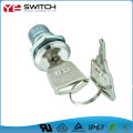 12mm off-on Latching key electrical switch lock