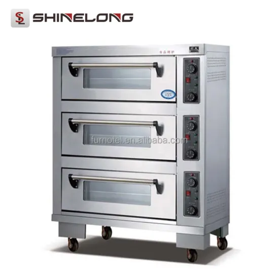 K335 3 Layers Movable Automatic Food Oven Machine Electrical Oven