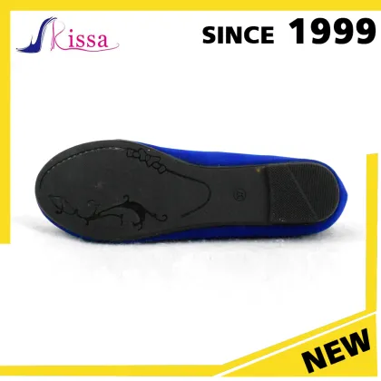 Wholesale Blue Suede Upper Women Shoes Flat Sole Boat Shoes Online