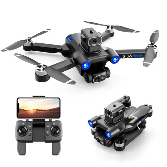 Flytec Professional Brushless GPS Drone Quadcopter with Obstacle Avoidance, Camera, and WIFI FPV Control - Foldable Remote Included