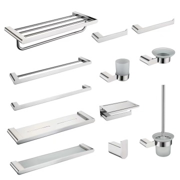Gold Badezimmer -Hardware -Set mit Handtuchstange und Accessoires, Edelstahl