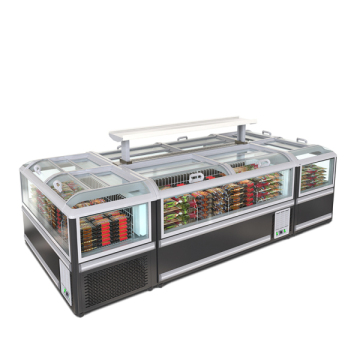 Sliding Glass Curved Lid Supermarket Freezer Chest