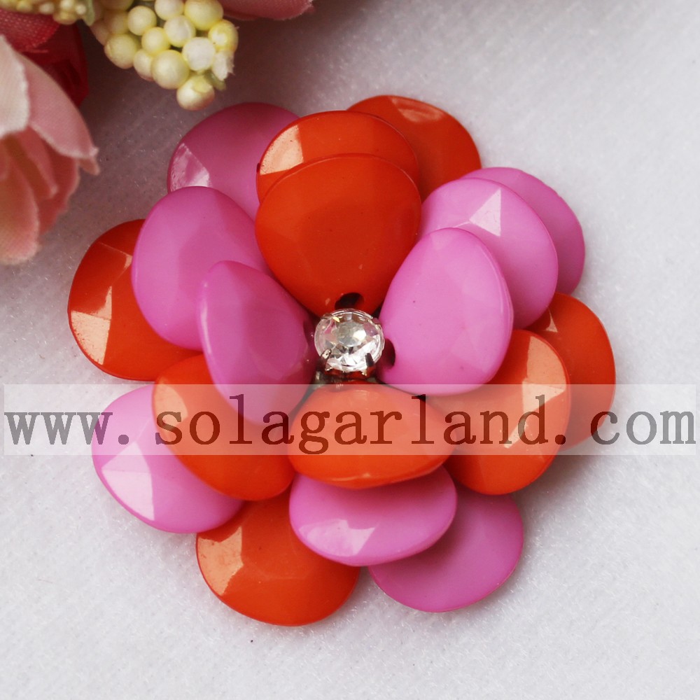 Two-Tone Color Bead Flower